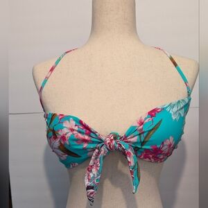Miss Bikini New Floral Bikini Top with Front Tie Closure/ Removable Neck String